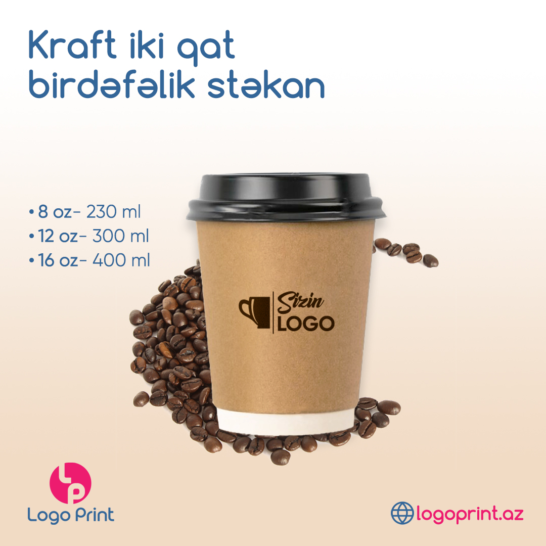 Kraft iki qat birdəfəlik stəkan